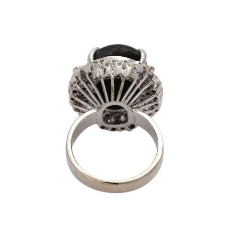 Ring mit schwarzem Sternsaphir ca. 10 ct, - Foto 4