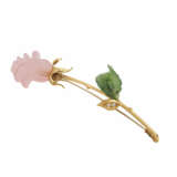 Brosche "Rose" mit Rosenquarzblüte, - Foto 3