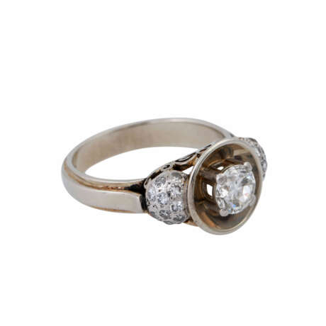 Ring mit Altschliffdiamant, ca. 0,55 ct, - photo 2
