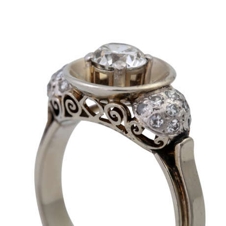 Ring mit Altschliffdiamant, ca. 0,55 ct, - фото 5