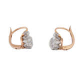 Paar Ohrhänger mit Altschliffdiamanten zusammen ca. 2,4 ct, - Foto 2