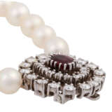 Perlenkette mit Juwelen-Schmuckschließe, - Foto 5