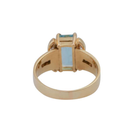 Ring mit rechteckigem Aquamarin und Brillanten ca. 0,25 ct, - фото 4