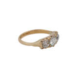 Ring mit 3 Altschliffdiamanten zusammen ca. 1,6 ct, - фото 2