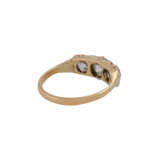 Ring mit 3 Altschliffdiamanten zusammen ca. 1,6 ct, - Foto 3