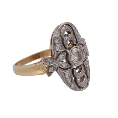 Ring mit Brillanten im Art-Deco Stil, - фото 2