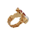Ring mit ovalem Mondsteincabochon von schöner Qualität, - Foto 3