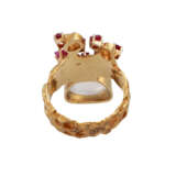 Ring mit ovalem Mondsteincabochon von schöner Qualität, - фото 4