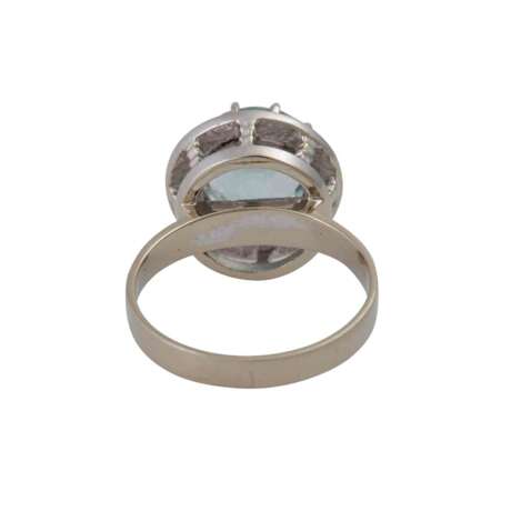 Ring mit hellblauem Aquamarin ca. 2,9 ct, - Foto 4