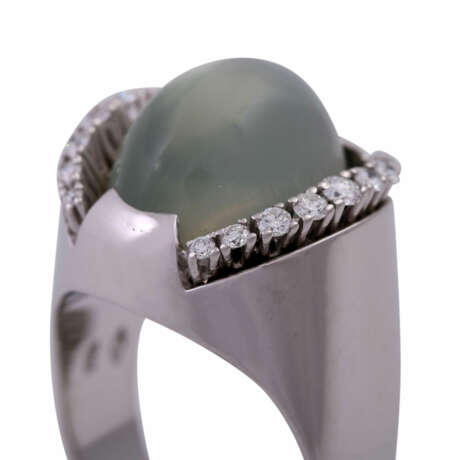 Ring mit grünlichem Mondsteincabochon - Foto 5