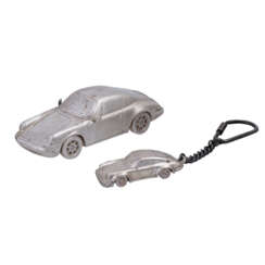 2 Porsche Miniaturen in Silber