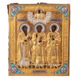 Русская икона «Собор трех святителей» - фото 1
