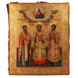 Русская икона «Собор трех святителей» - фото 3