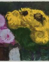 Astern und Sonnenblumen.