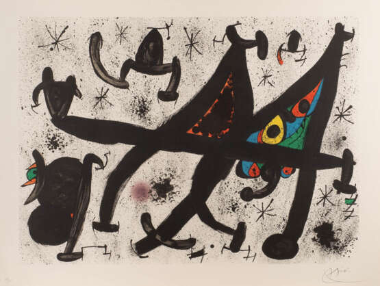 Joan Miró. BLATT 11 AUS 'HOMENATGE A JOAN PRATS' (1971) - Foto 1