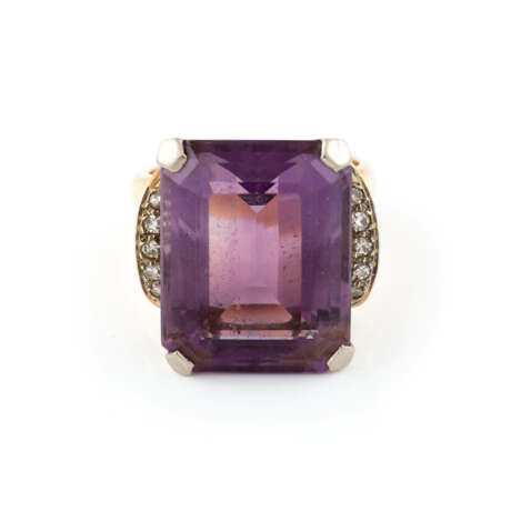 AMETHYST-RING MIT DIAMANTBESATZ - photo 1