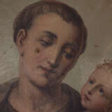 UNBEKANNTER KÜNSTLER. Altarbild "Sankt Antonius von Padua", Öl auf Leinwand,19. Jahrhundert - photo 3