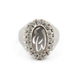 MONOGRAMM-RING MIT BRILLANTBESATZ - Foto 1