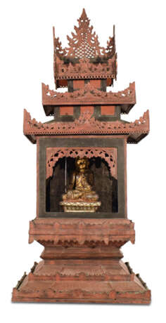 Haustempel Aus Holz Mit Buddha - photo 1
