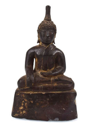 Sitzender Buddha, Bronze, - фото 1