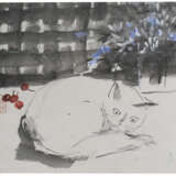 Malerei Auf Papier, Katze, - фото 1