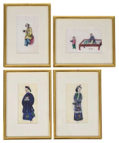 Vier Reisblattmalereien, China - Foto 1