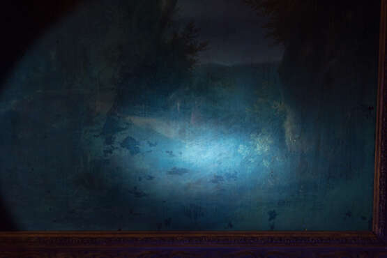 ENGLISCHER LANDSCHAFTSMALER,"Through the forest ", Öl auf Leinwand, gerahmt, signiert und datiert - photo 3