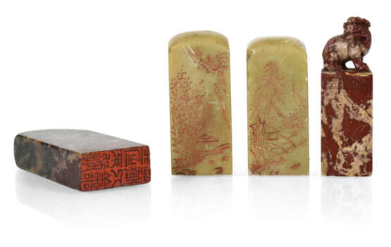 Vier Siegel Aus Stein, China, - Foto 1