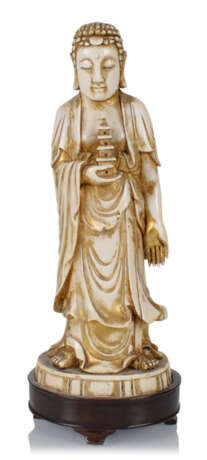 Elfenbeinschnitzerei, Buddha - Foto 1