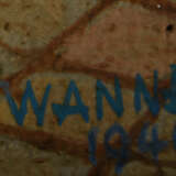 P.WANNER, "STADTGESPRÄCH", Öl auf Karton, gerahmt, signiert und datiert - photo 4