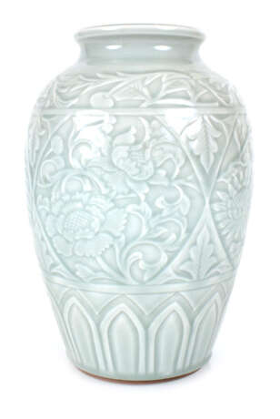 Seladonfarbene Vase, - Foto 1