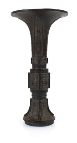 Gu'-Förmige Vase Aus Bronze, - photo 1