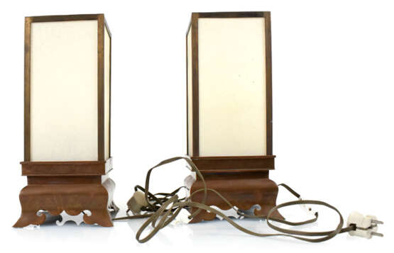 Paar Lampen Auf Bronzeständen - Foto 1