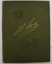 HEINRICH LANG, "Mappe mit 10 Zeichnungen", signiert, um 1890