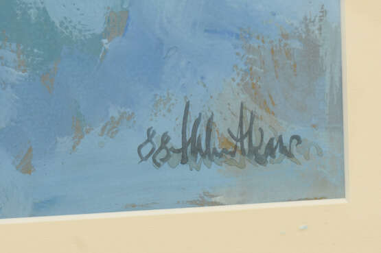 HELMUT SIESSER, "Herbstlandschaft", Aquarell/Gouache auf Papier, hinter Glas gerahmt, signiert und datiert - фото 2