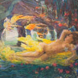 ERNST MORITZ WERNDL-SCHOLLENRIED, "Schlafender Akt", Aquarellfarbe auf Papier, signiert, 20. Jahrhundert - Foto 1