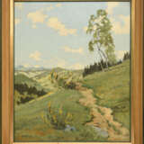 EDUARD GOTTWALD,"Weg ins Tal", Öl auf Platte, gerahmt, signiert und datiert - Foto 1