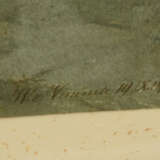 W.VINCENTE,"Im Berner Oberland", Aquarell auf Papier, hinter Glas gerahmt, signiert und datiert - photo 2