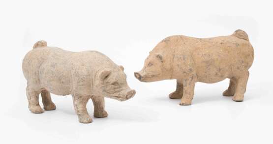 1 Paar Terrakotta-Schweine - фото 1
