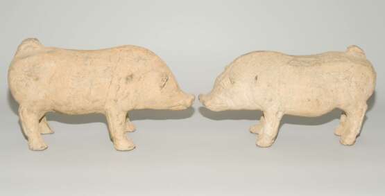 1 Paar Terrakotta-Schweine - photo 3