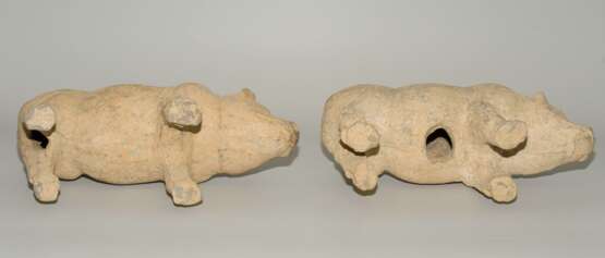 1 Paar Terrakotta-Schweine - photo 7
