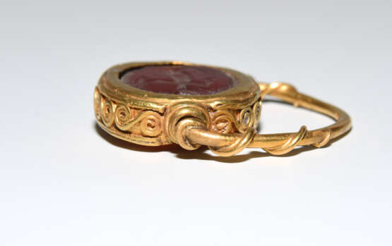 Goldring mit Glasgemme - photo 5