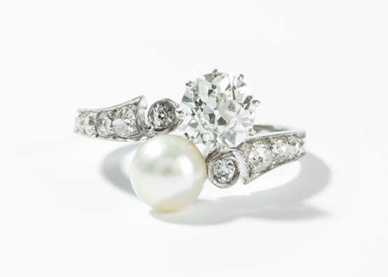 Diamant-Perlen-Ring - Foto 1