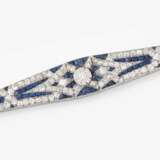 Art Déco Diamant-Saphir-Bracelet - Foto 1