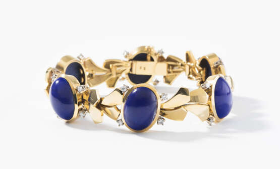 Lapislazuli-Brillant-Bracelet - photo 1