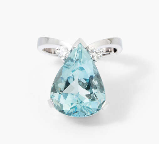 Aquamarin-Brillant-Ring - Foto 1