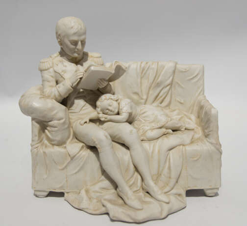 SCHEIBE ALSBACH PORZELLAN,"Napoléon und sein Sohn"", Biscuitporzellan gepinnt, 19. Jahrhundert - фото 1