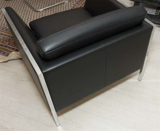 DE SEDE. Sessel, schwarzes Leder und Chrom, 21. Jahrhundert - фото 6