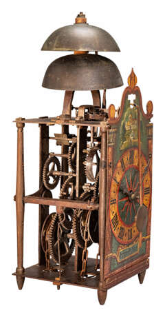 Eisenuhr mit Vorderpendel und zwei Glocken - Foto 2