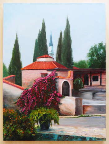 “Mosque in the Old Bar. Mosque in the Old Bar Montenegro.” Canvas Oil paint Realist Landscape painting 2018 - photo 1